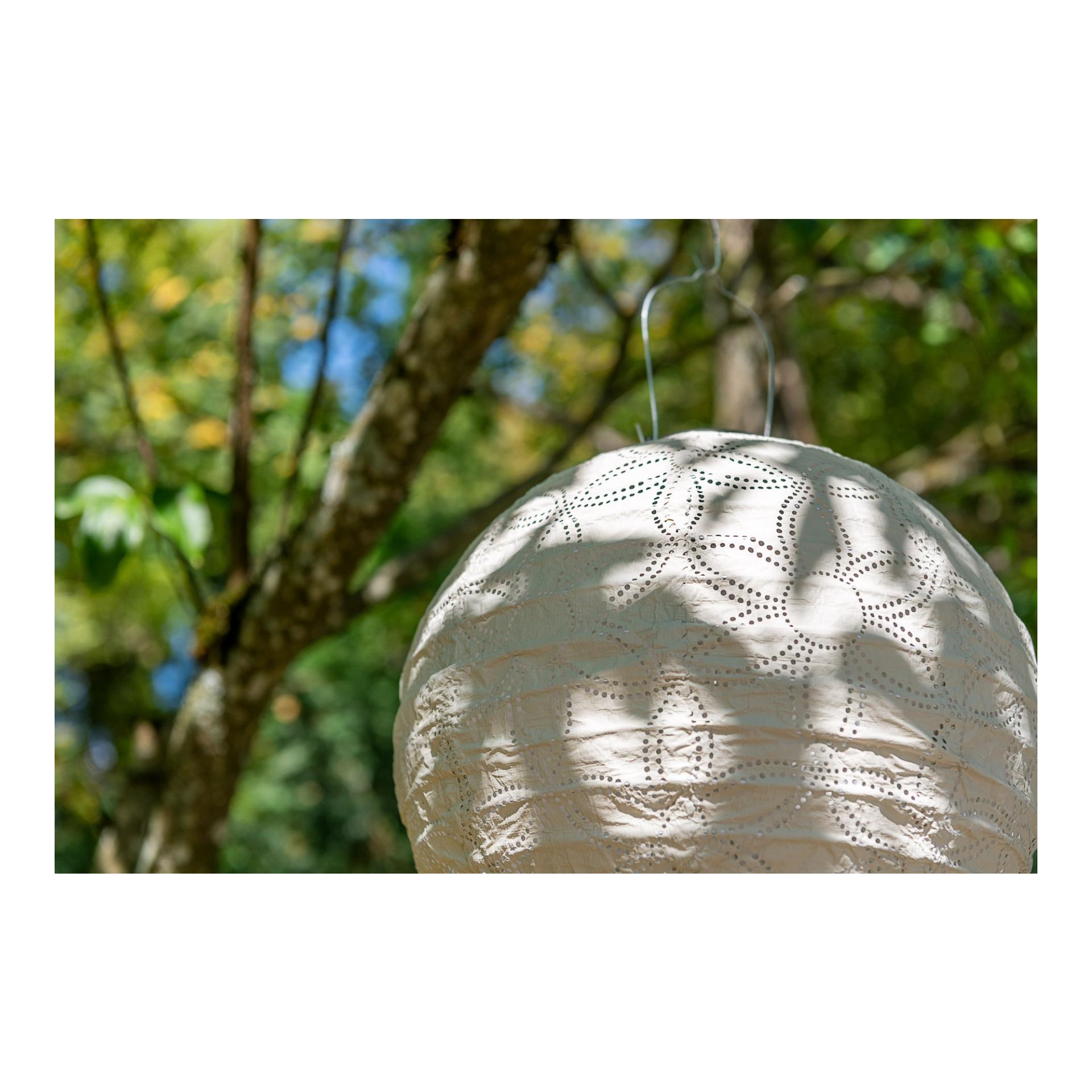 Solar Lampion Sand, rund