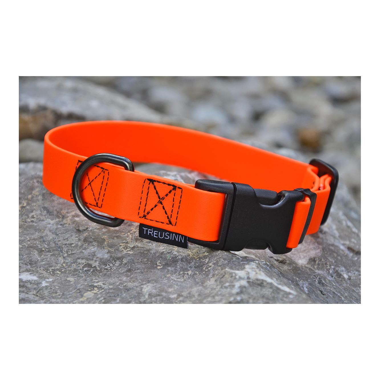 Collier pour chien Biothane STAY - orange fluo