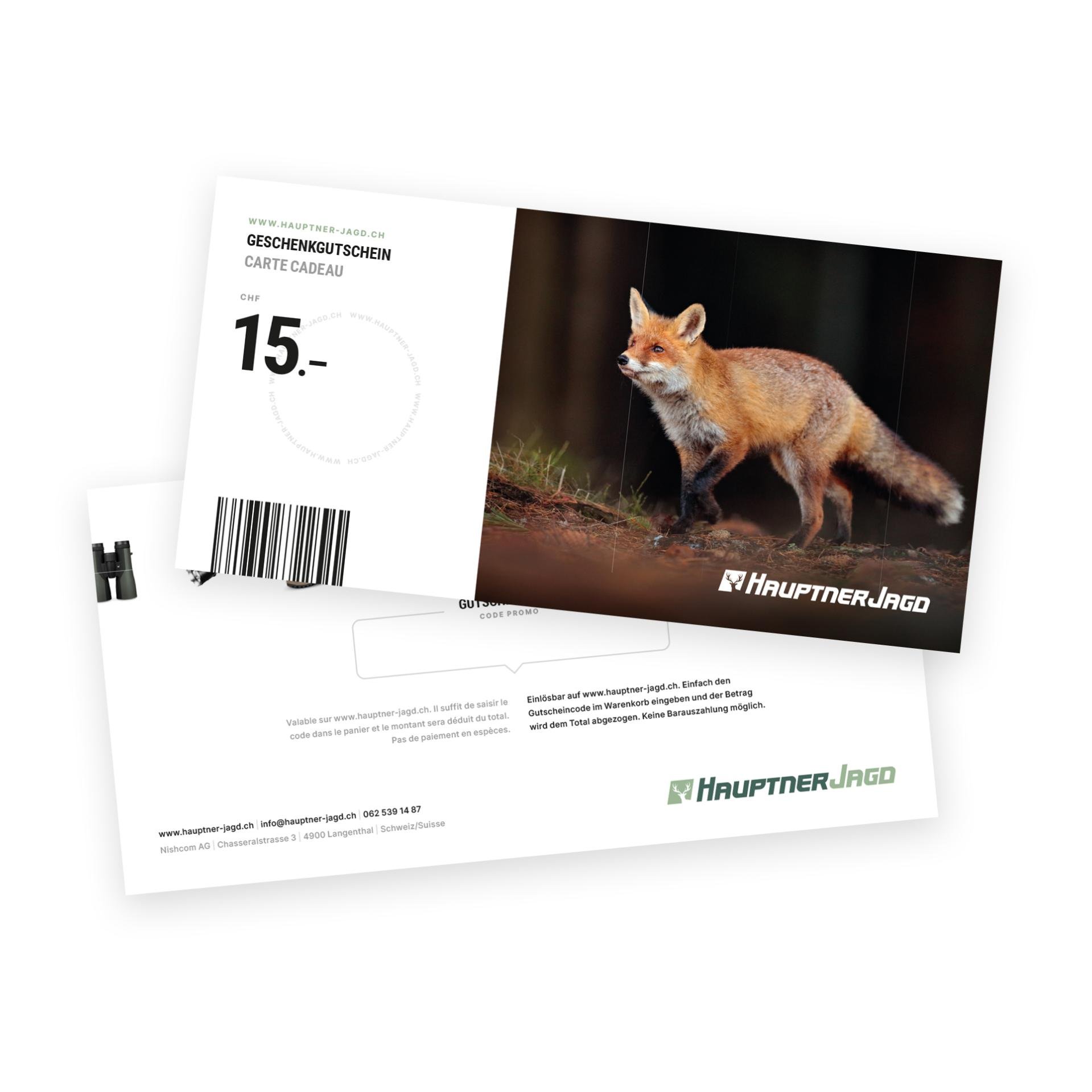 Chèque-cadeau Chasse Hauptner 