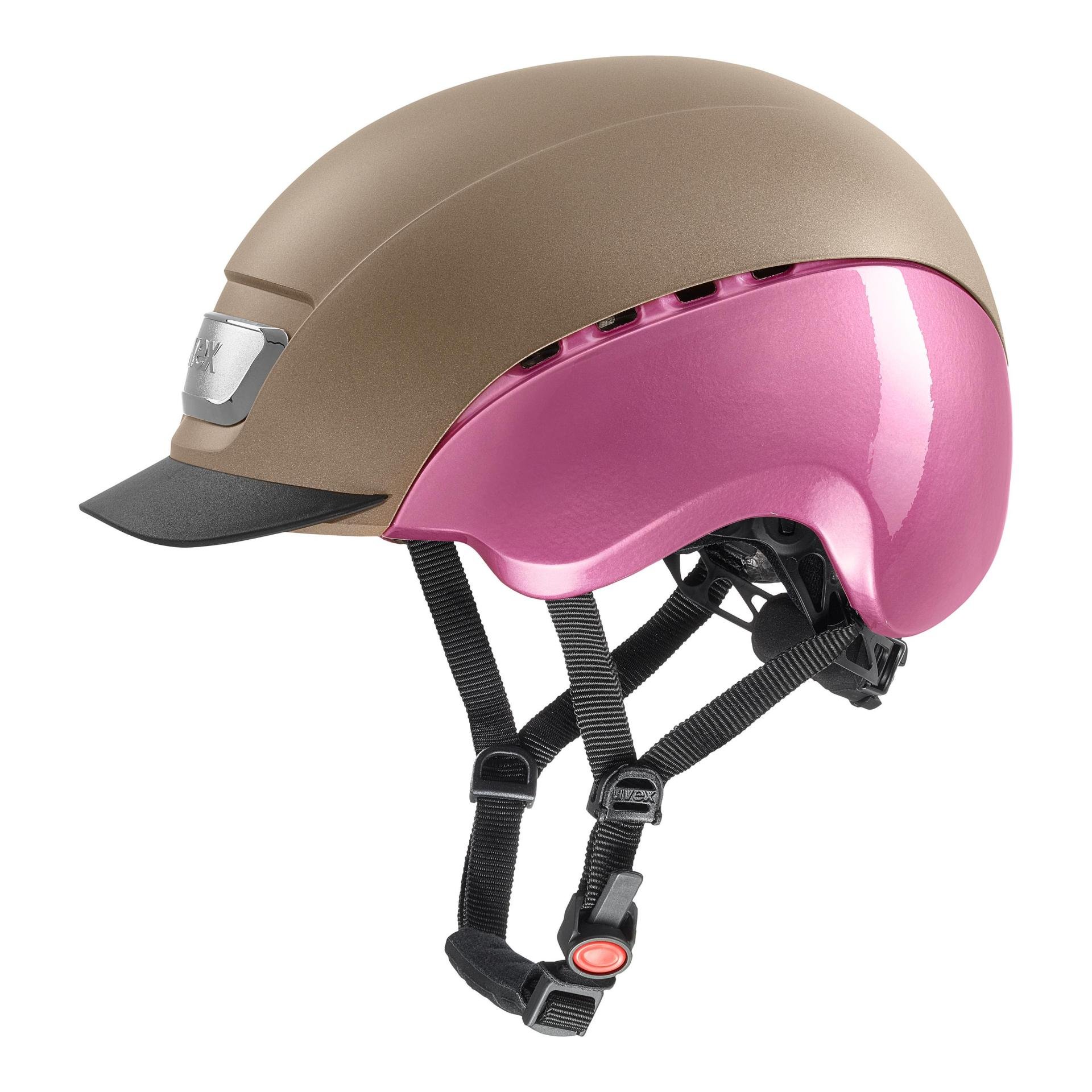 Image of Uvex Reithelm Elexxion Pro Ltd. - champagne mat pink shiny bei Hauptner.ch