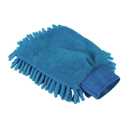 Pflegehandschuh Microfaser - blau