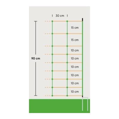 Weidenetz "Primaflex" - Doppelspitz