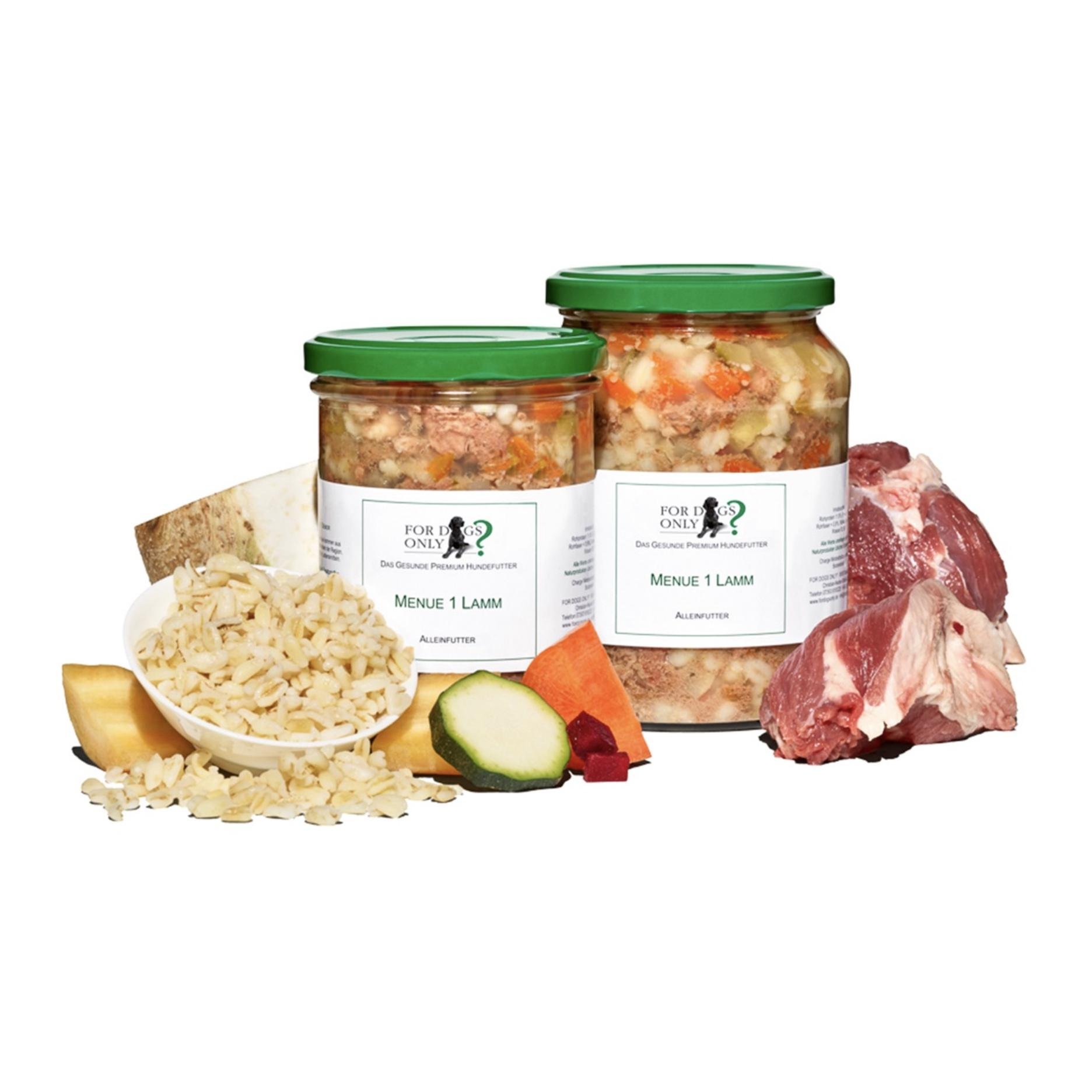 Premium Hundefutter Menue Lamm