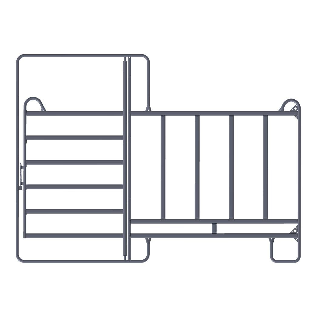 Weidepanel mit Fressgitter und Tor