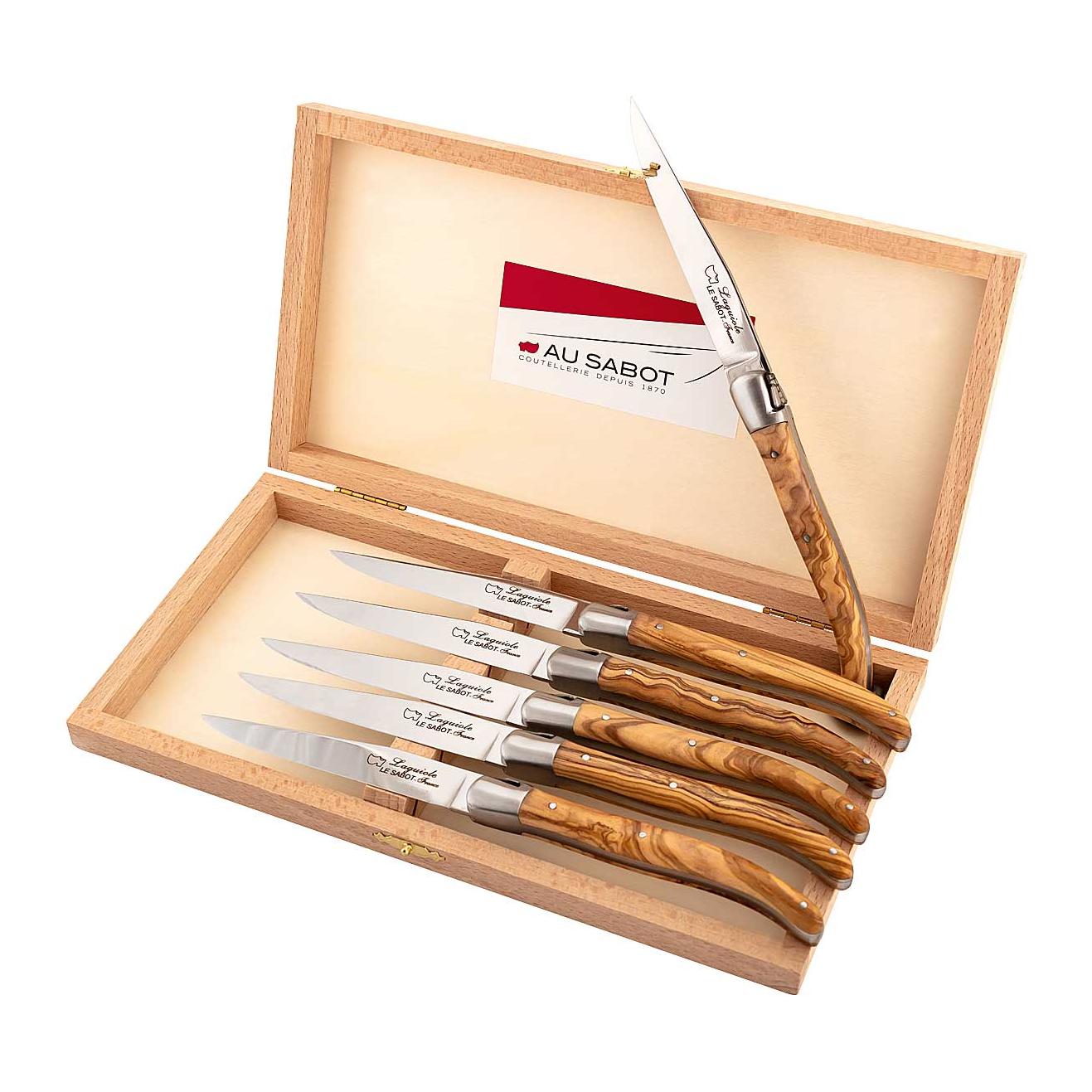 Steakmesser-Satz - Olivenholz