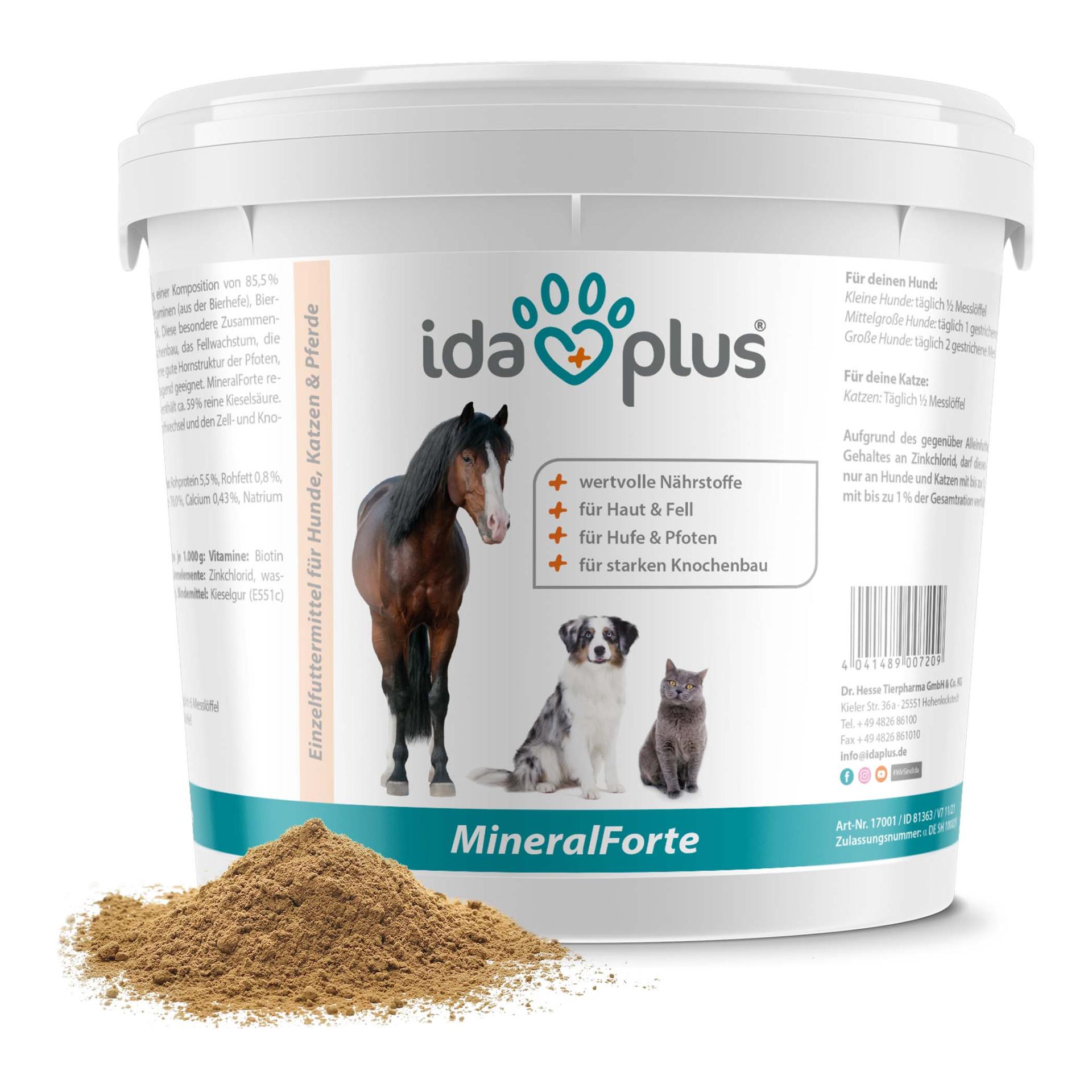Mineral Forte - wichtige Mineralien & Vitamine für Abwehrkräfte, Haut & Fell