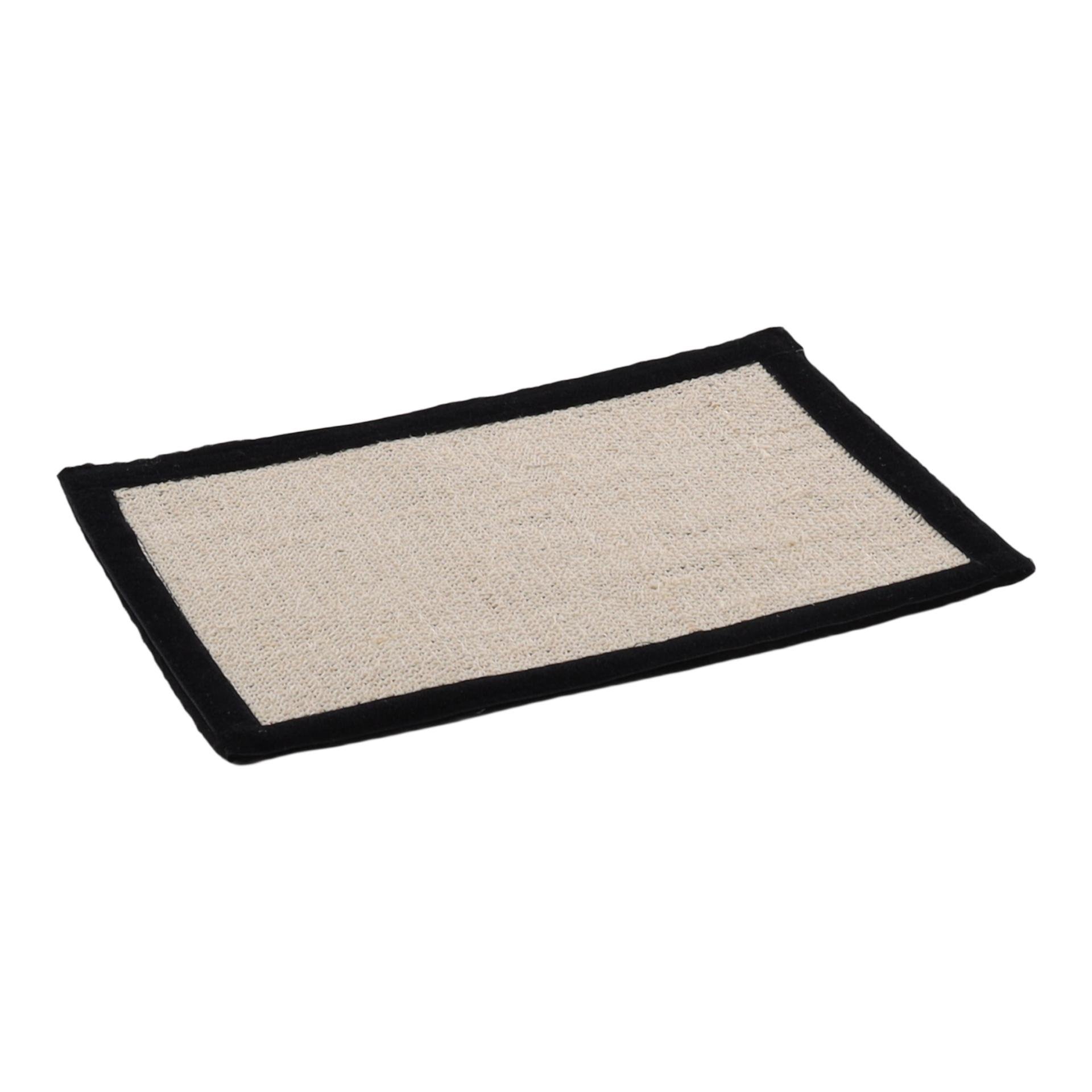 Kratzmatte beige und schwarz