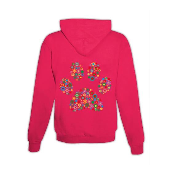 Image of Schwesternuhr Hoodie Pfote bunt Unisex - Pink - bei Hauptner.ch