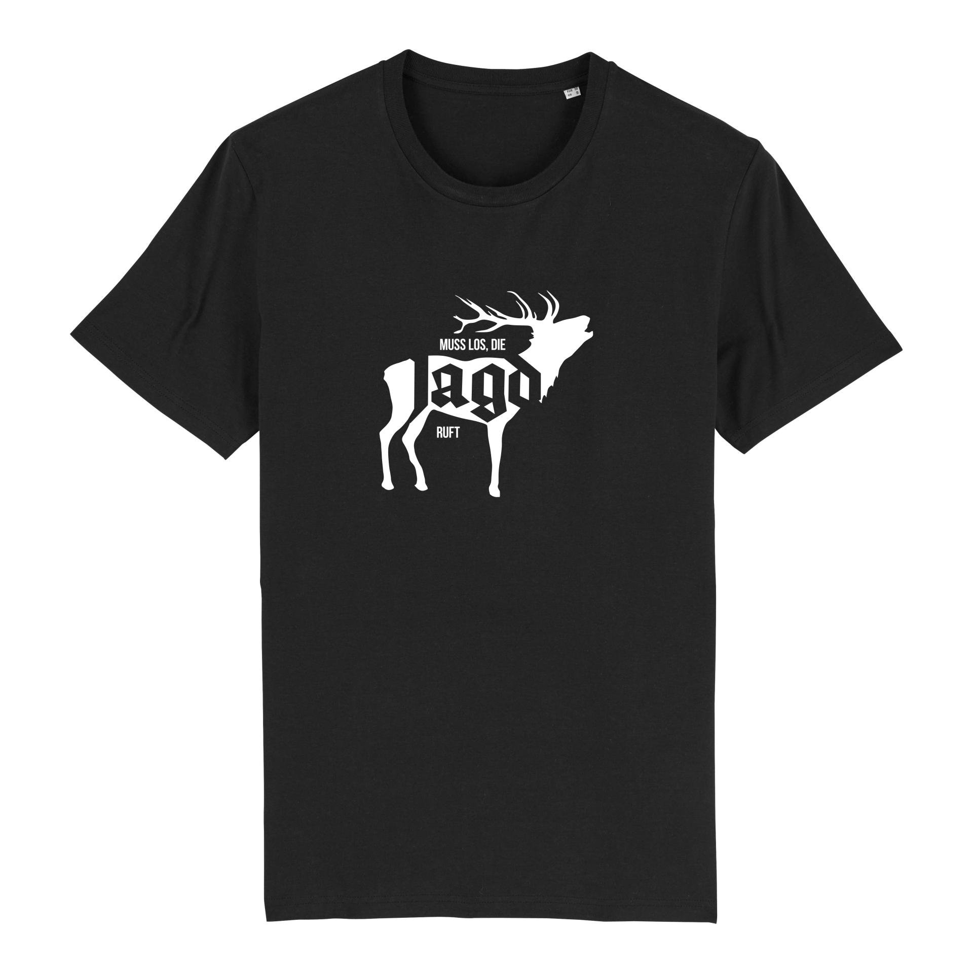 Image of Hauptner Jagd T-Shirt Die Jagd Ruft - Hirsch - Black - bei Hauptner.ch