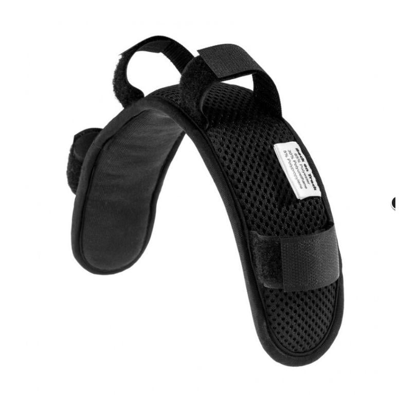 Genickschoner mit 4 Klettbändern - schwarz