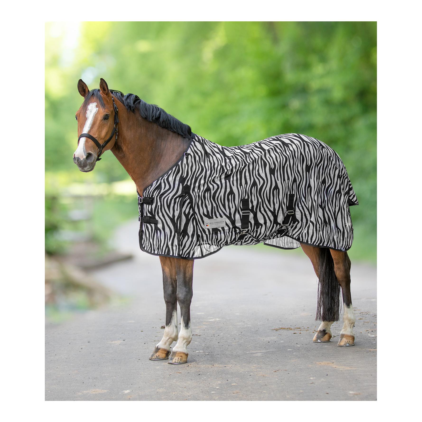 Fliegendecke Zebra - schwarz/weiss