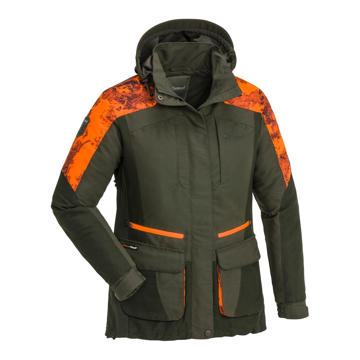 Image of Pinewood Forest Camou Jacke Damen - moosgrün/orange bei Hauptner.ch