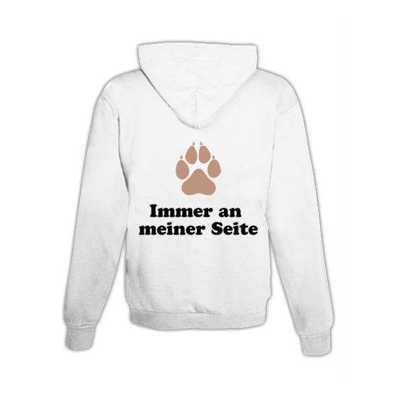 Image of Schwesternuhr Hoodie Hundepfote Unisex - Weiss - bei Hauptner.ch