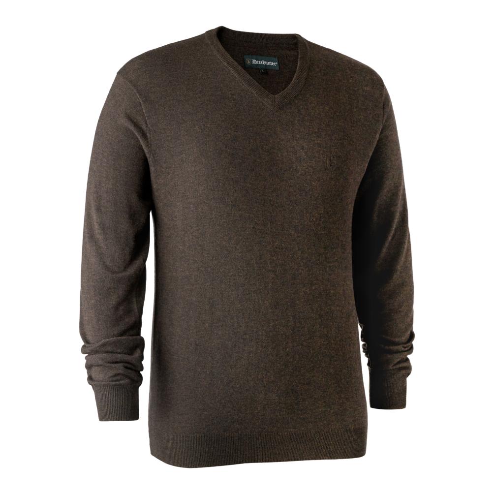 Image of Deerhunter Kingston Pullover mit V-Ausschnitt - Dark Elm bei Hauptner.ch