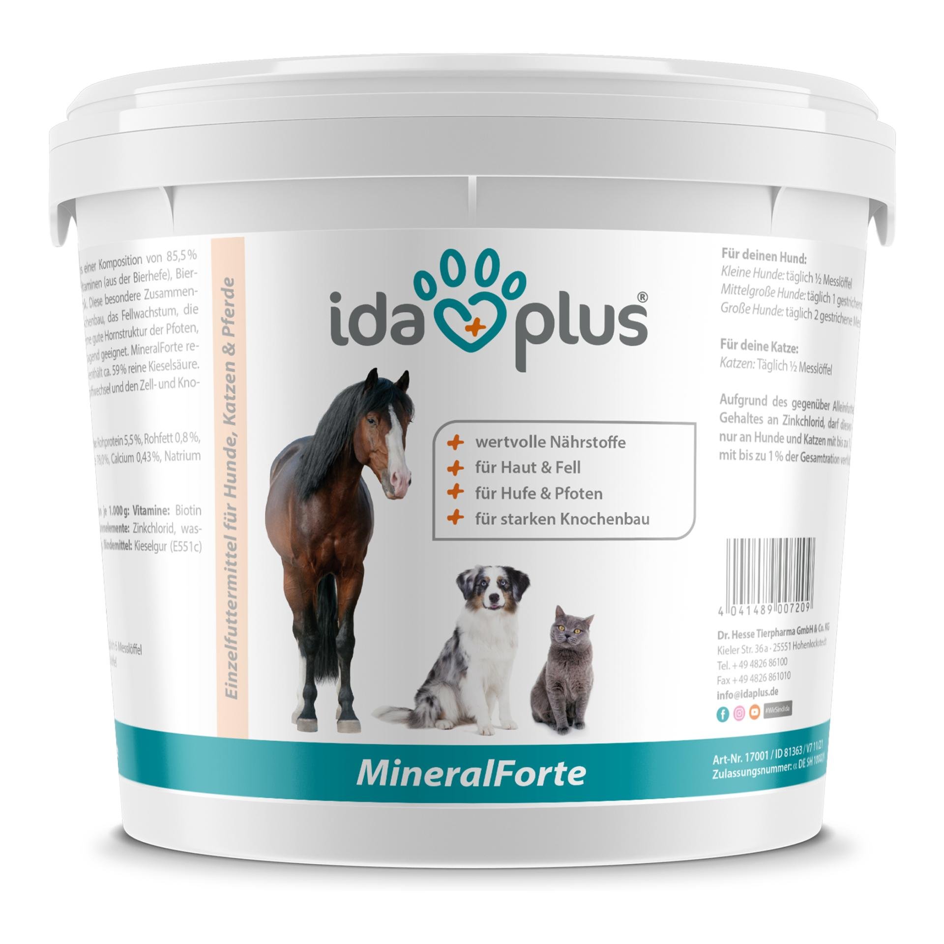 Mineral Forte - wichtige Mineralien & Vitamine für Abwehrkräfte, Haut & Fell