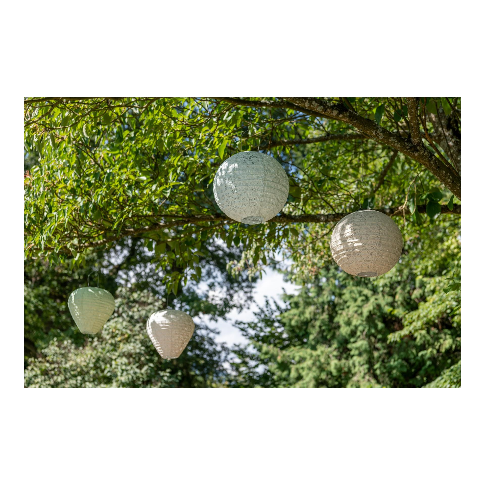 Solar Lampion Lightblue, rund