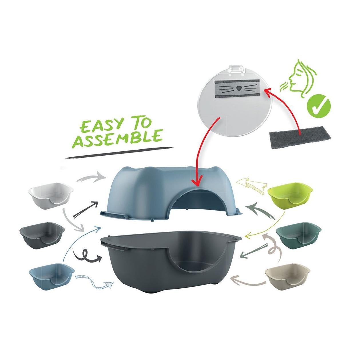 Klappe für Katzentoilette Bella