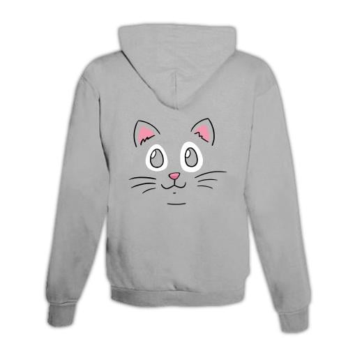 Image of Schwesternuhr Hoodie Katzengesicht Unisex - Grau - bei Hauptner.ch