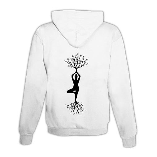 Hoodie mit Zipper Yoga Baum Unisex