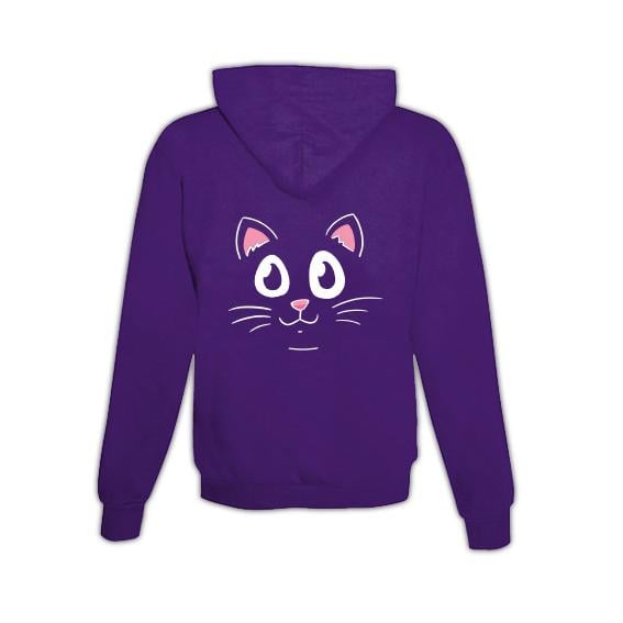 Image of Schwesternuhr Hoodie Katzengesicht Unisex - Lila - bei Hauptner.ch