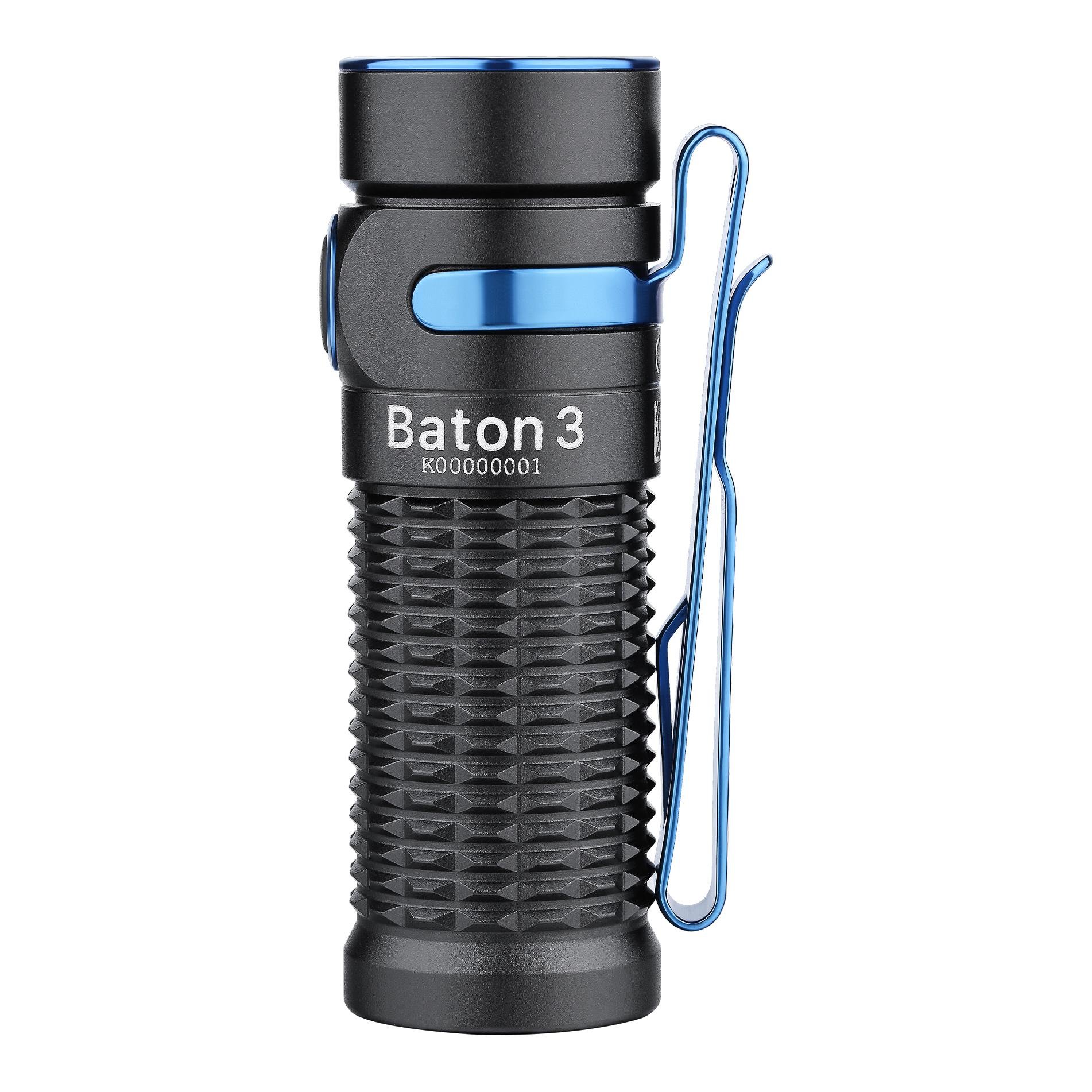 Olight Baton 3 lampe de poche LED Premium avec station de recharge sans fil  - Noir