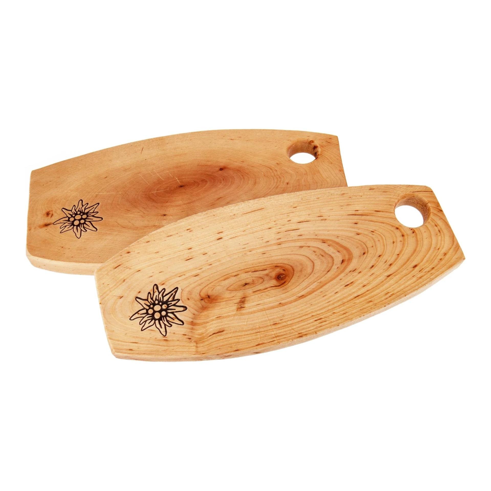 Hauptner Planche à tartiner rustique en bois d'aulne huilé avec trou de préhension et  marquage