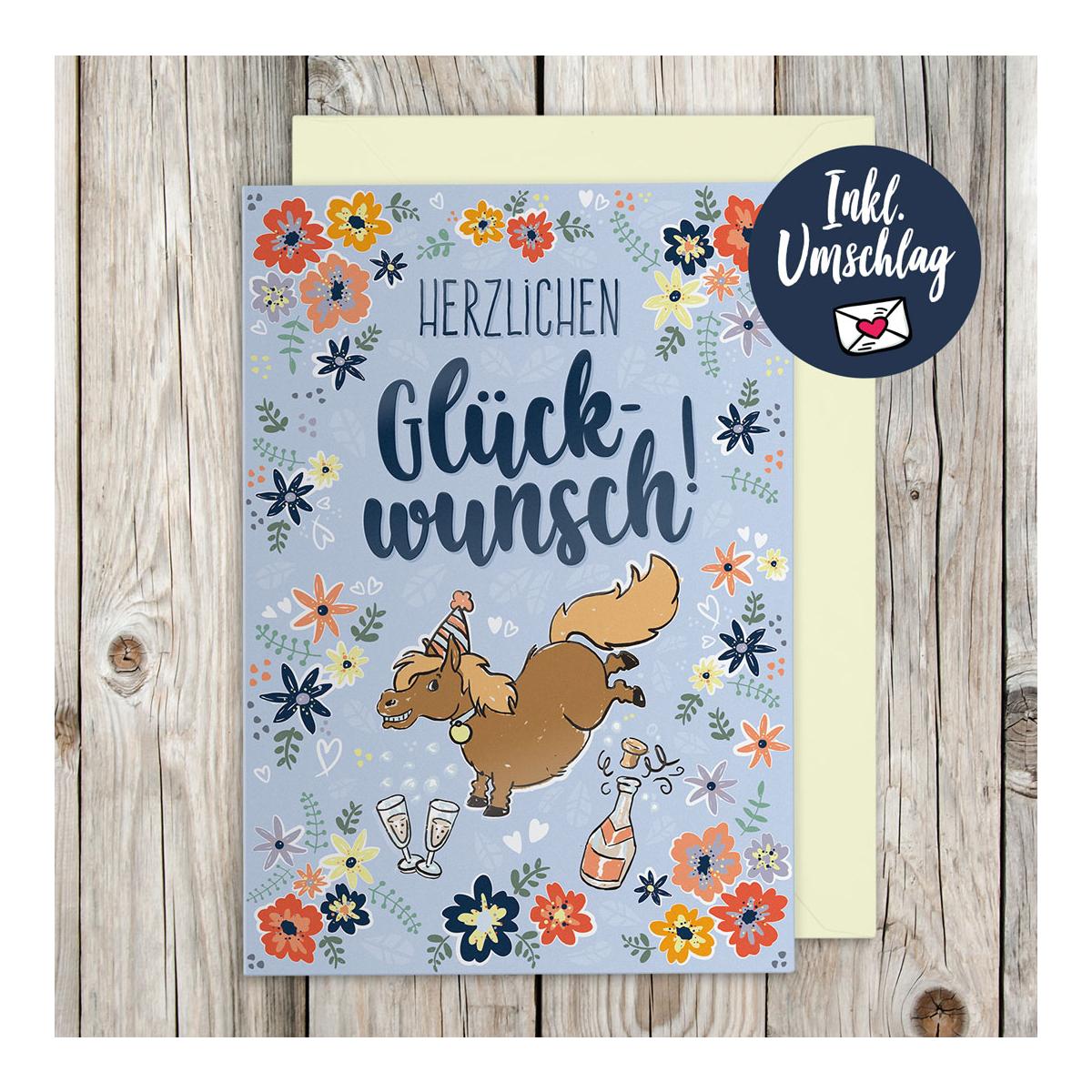 Grusskarte "Herzlichen Glückwunsch"