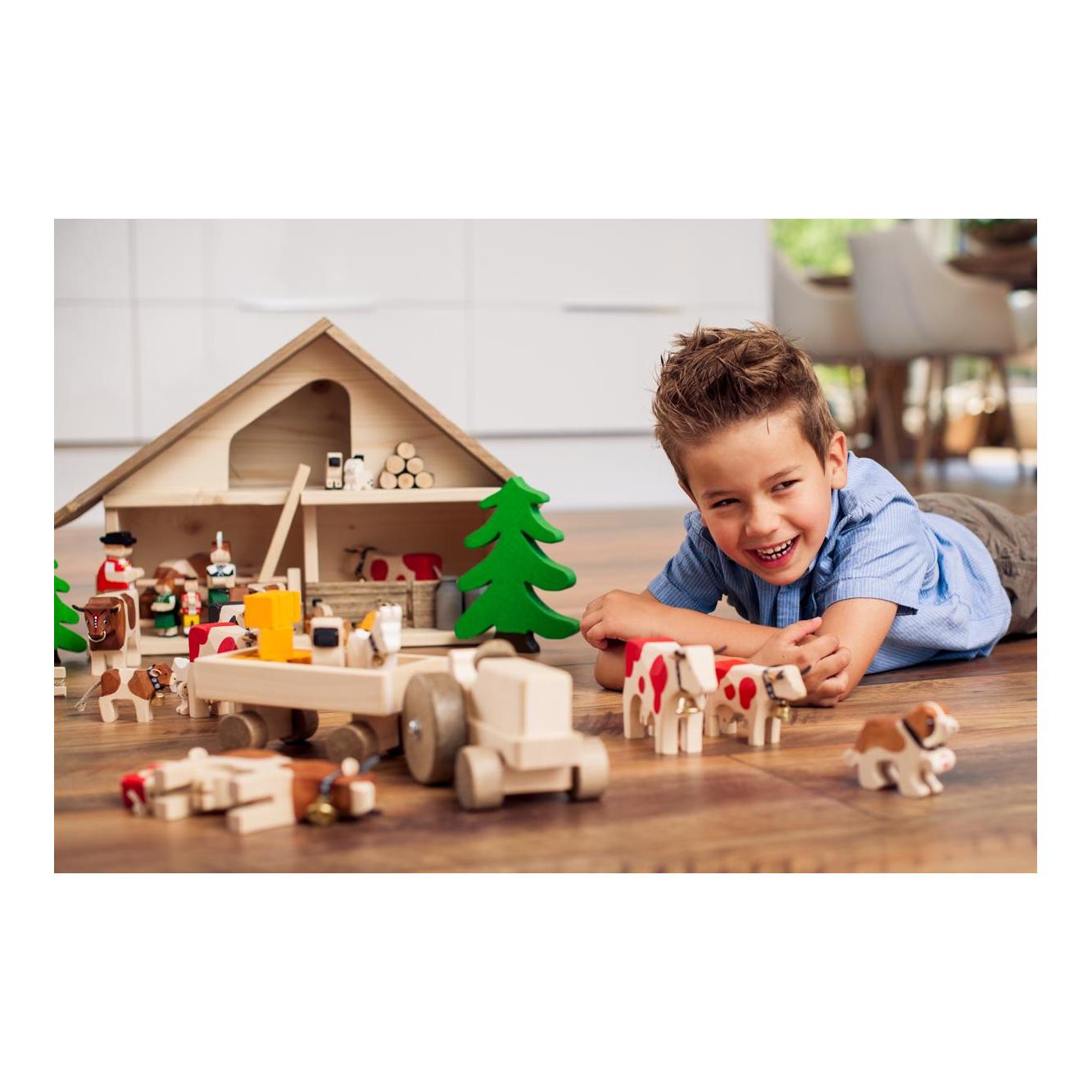 Ziegenbock stehend weiss