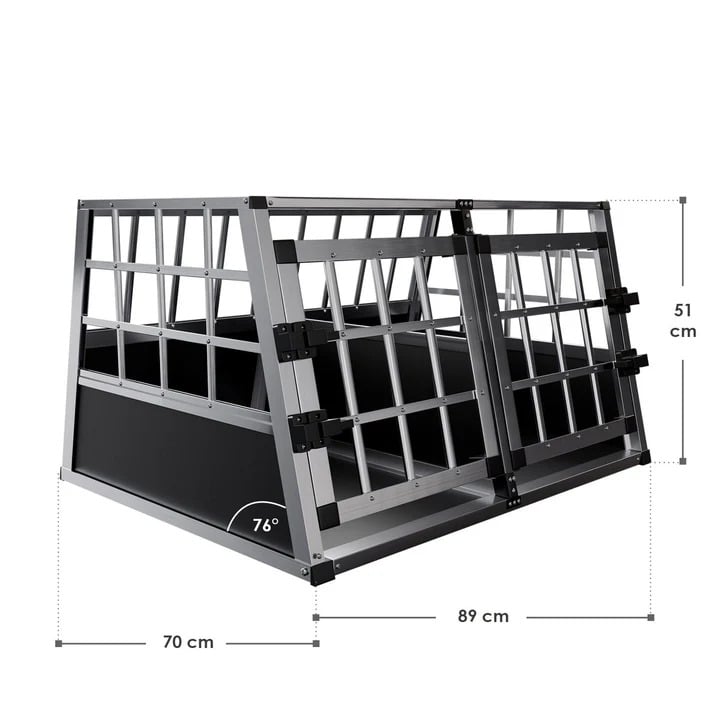 Hauptner Hundetransportbox aus Aluminium Grösse L-X
