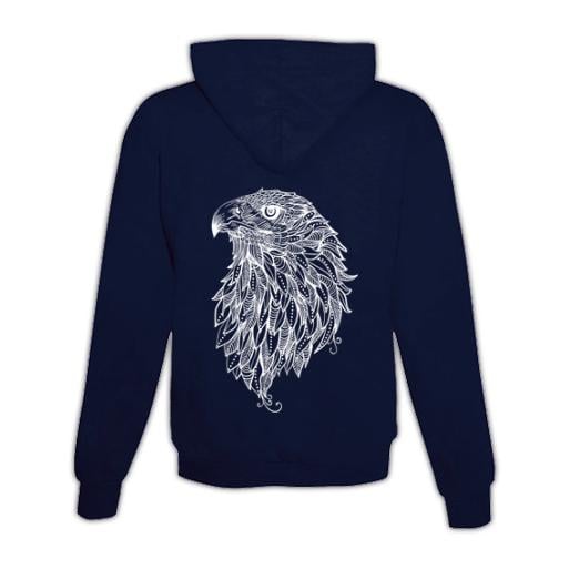 Hoodie mit Zipper Mandala Adler Unisex