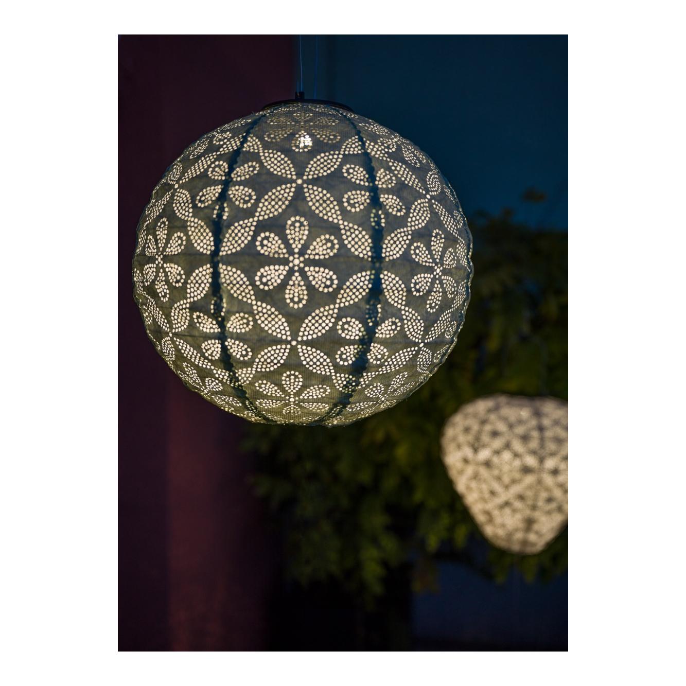 Solar Lampion Lightblue, rund
