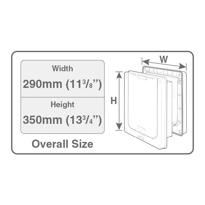 2-Wege Hundetüre - weiss