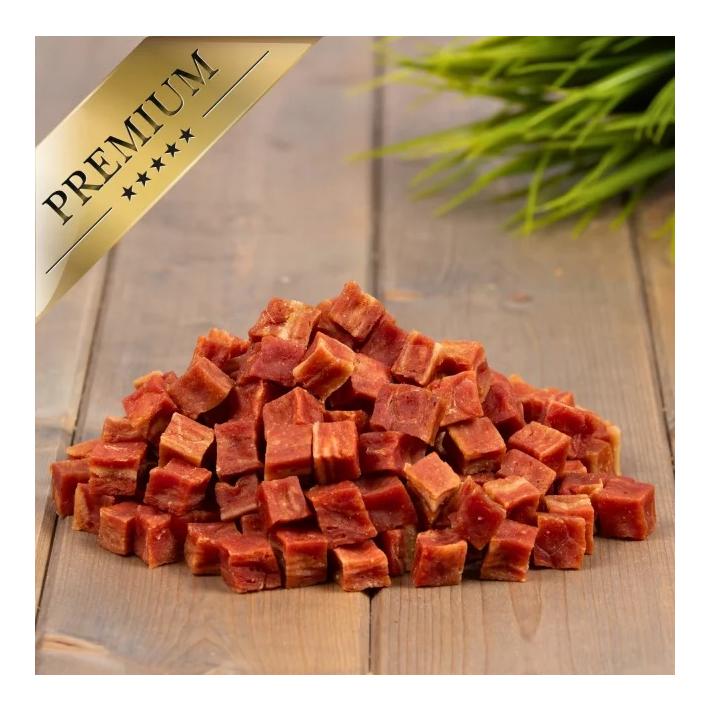 Entenfleischwürfel mit Fisch