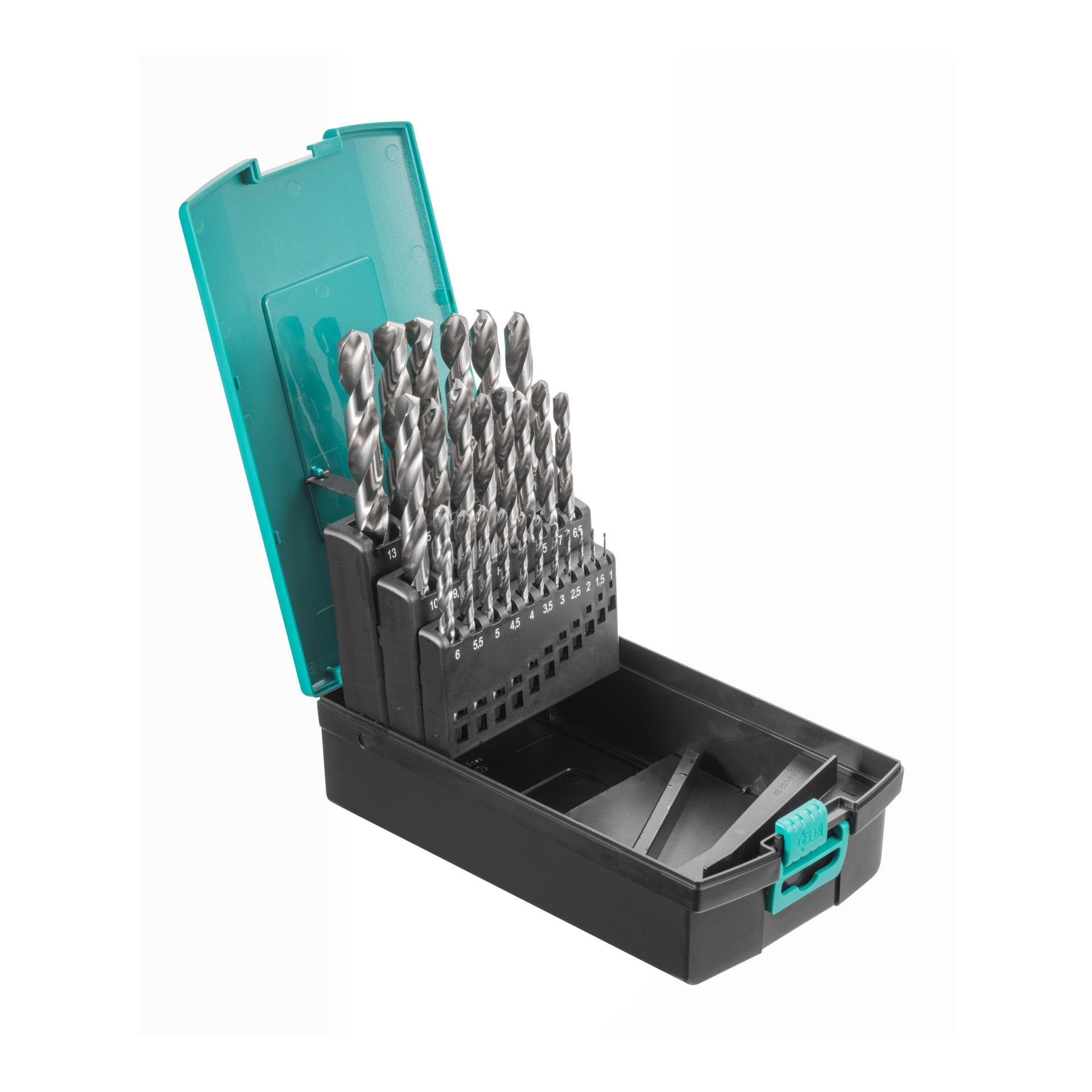 HSS-G Spiralbohrer-Satz 1-13 mm, 25-tlg.