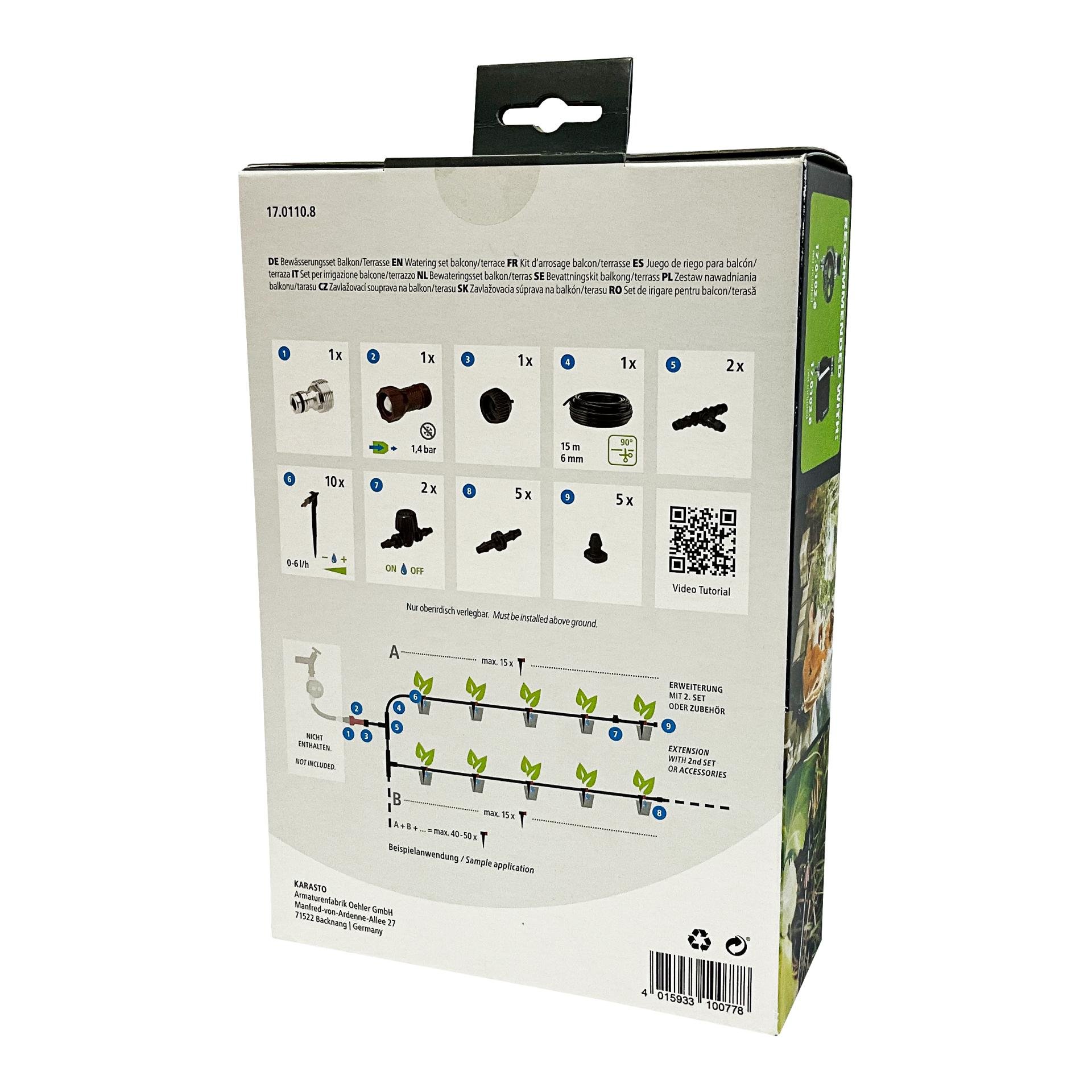 Drip-Set Bewässerung Balkon und Terrasse