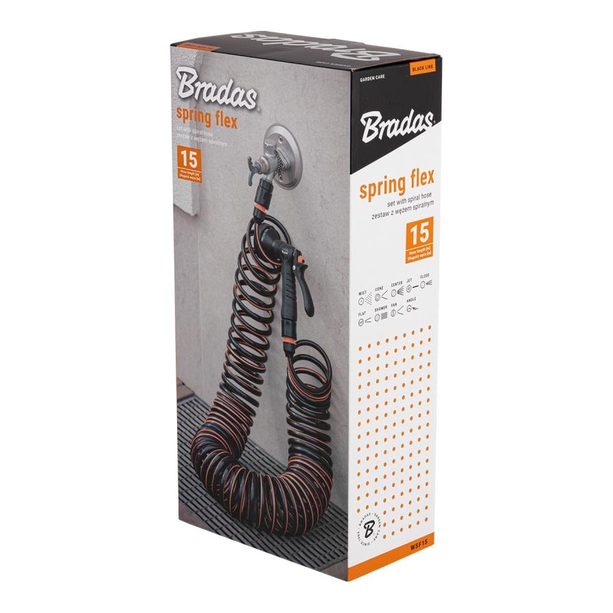 Set mit Spiralschlauch und 9-Funktionen-SPIRNG-FLEX-Pistole