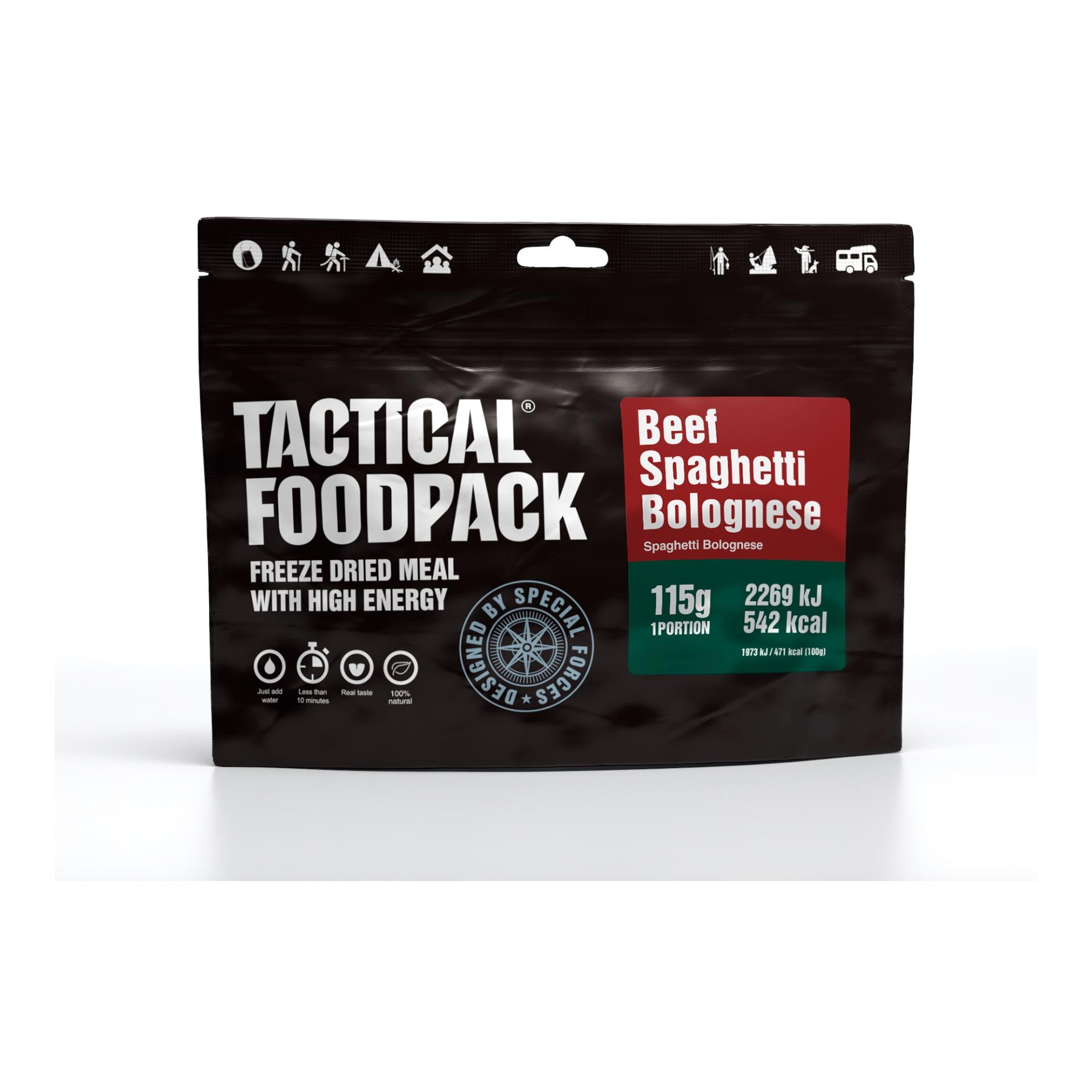 Image of Tactical Foodpack Beef Spaghetti Bolognese - Schwarz - bei Hauptner.ch