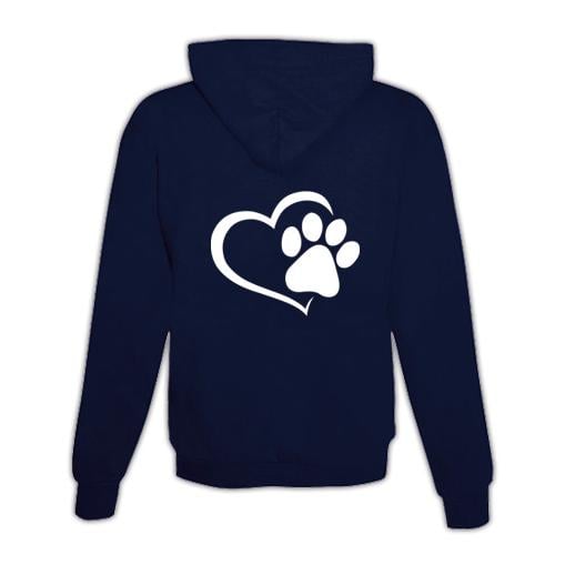 Image of Hauptner Hoodie Herz mit Pfote - Dunkelblau - bei Hauptner.ch