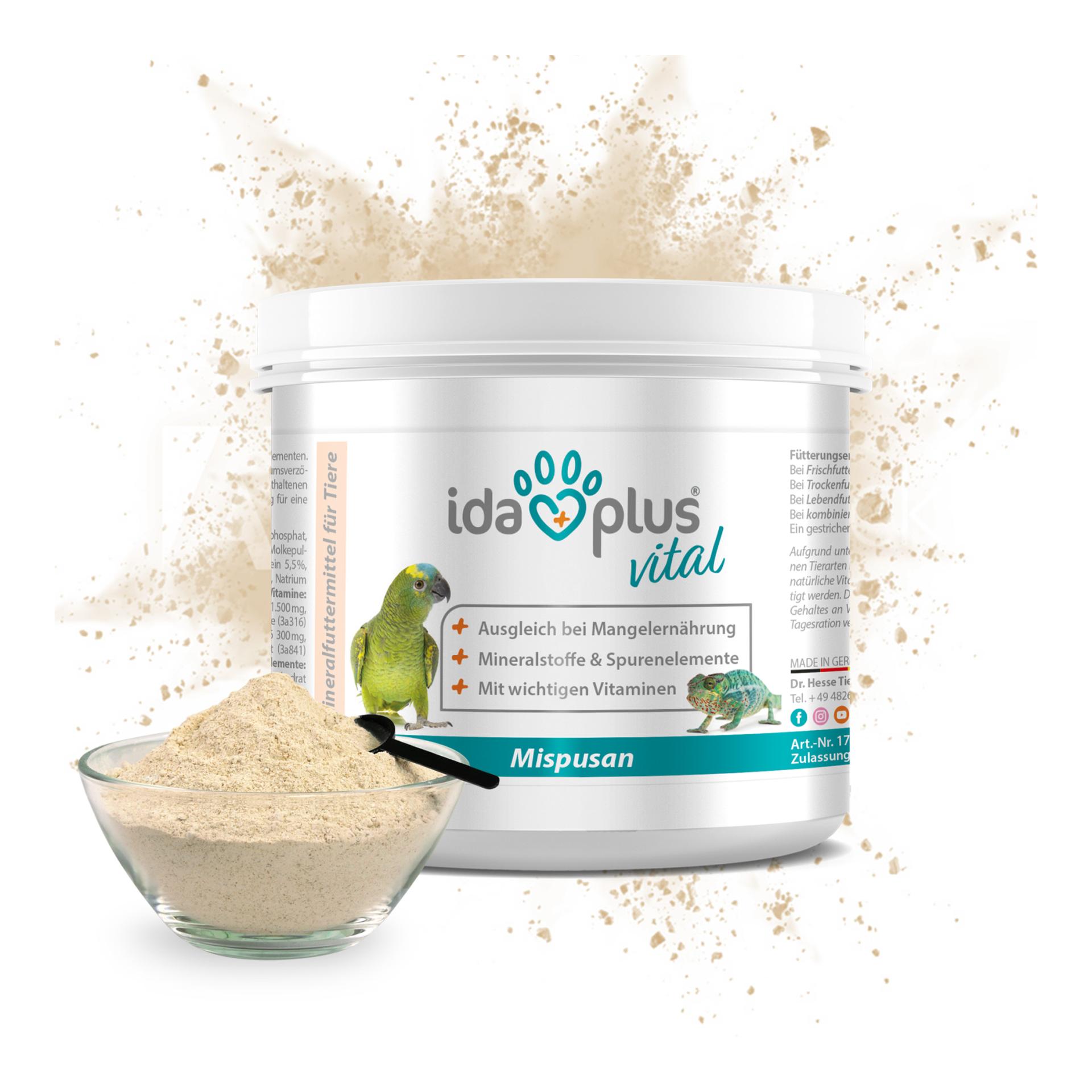 Mispusan - Mineralfuttermittel für Amphibien, Reptilien & Vögel