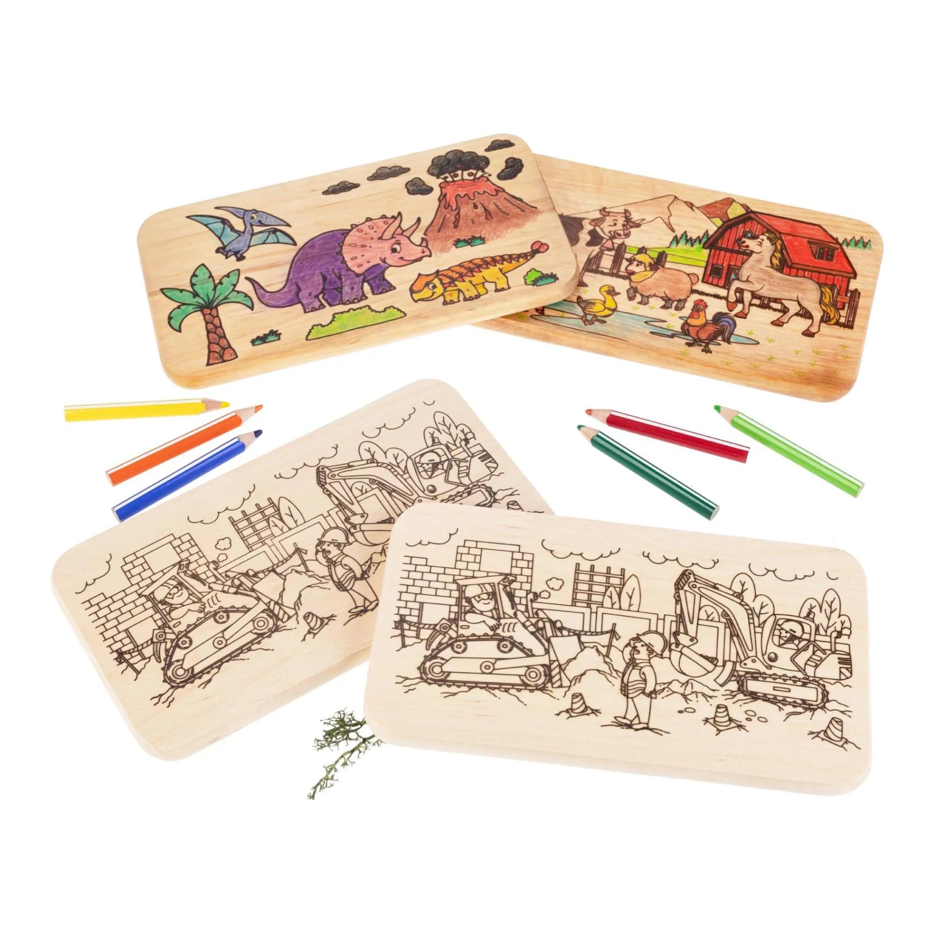 Frühstücksbrett Kinder zum ausmalen 