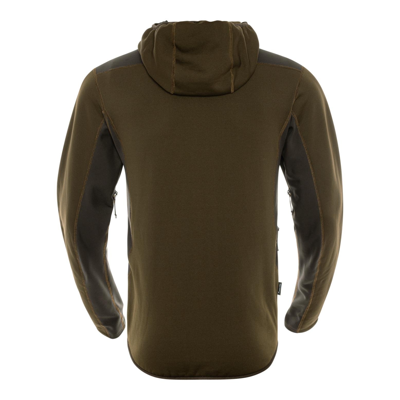Deer Stalker Fleece Hoodie - Willow green/Shadow brown