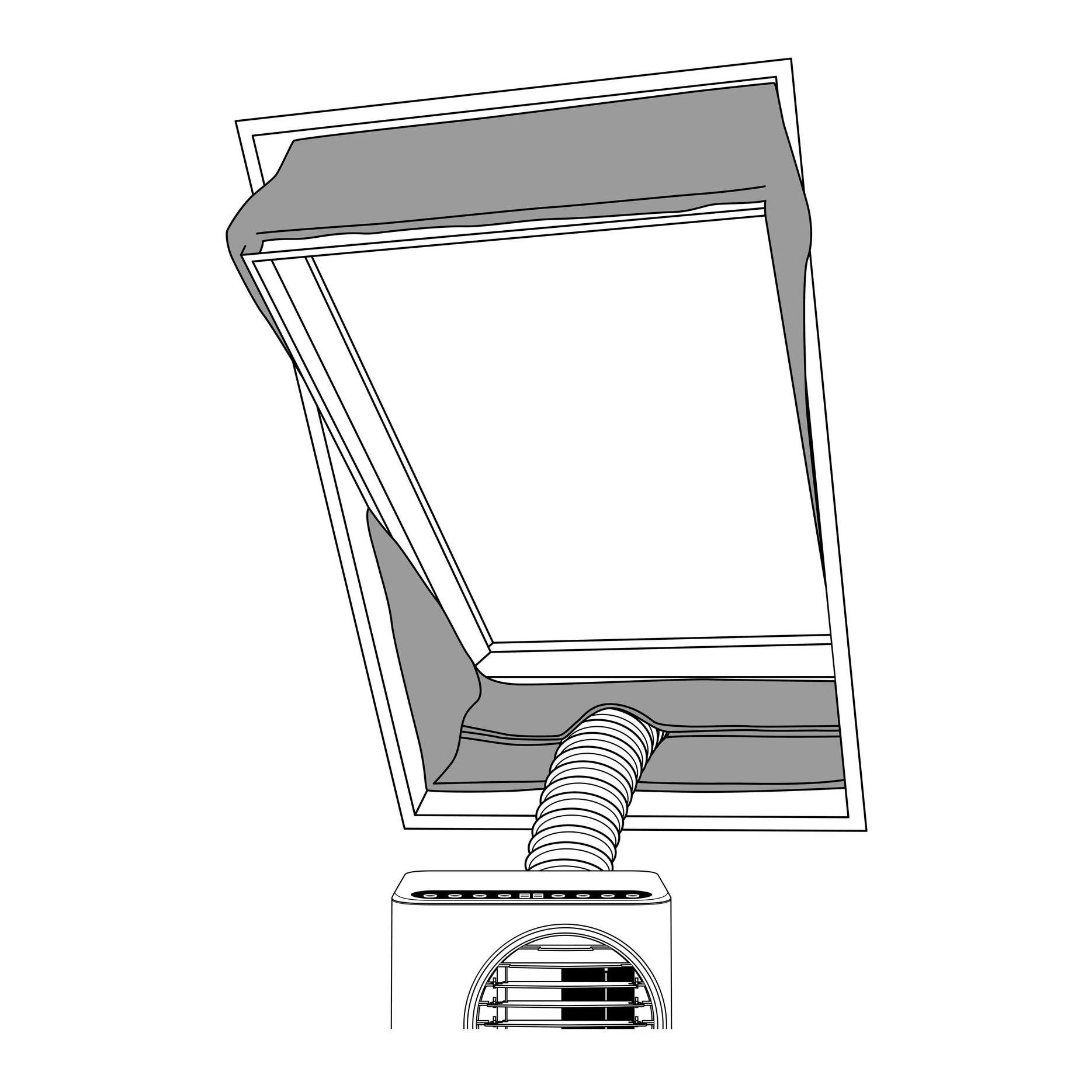 FURBER Dachfensterabdichtung für Klimageräte - 2 Stück