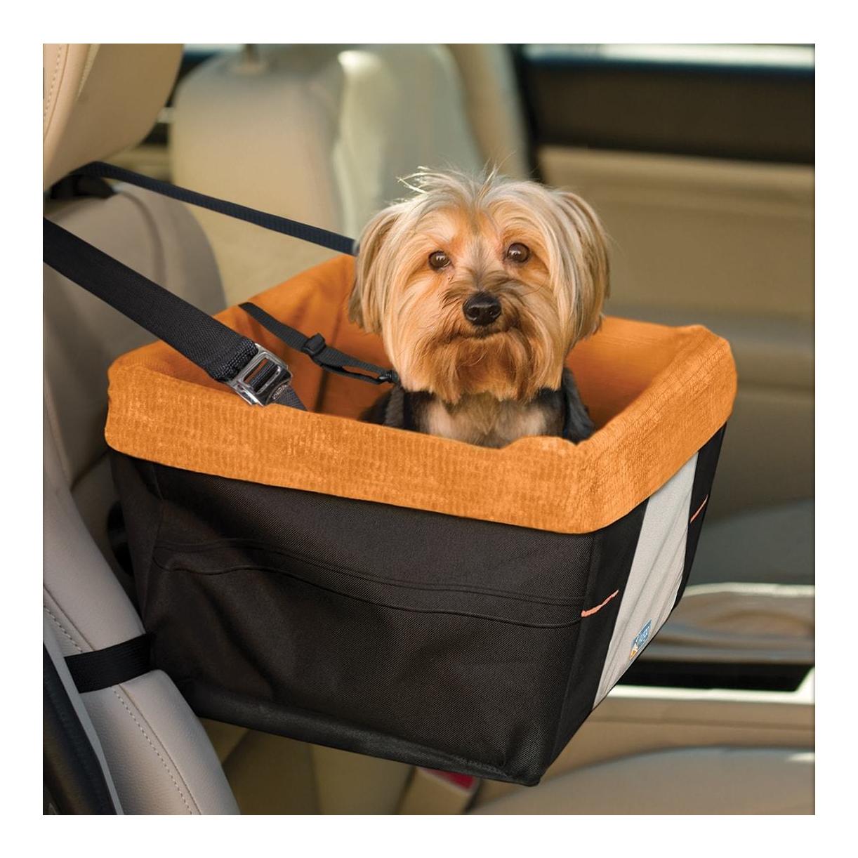 Image of Kurgo Skybox Booster Seat Autositz für Hunde - schwarz/orange - Schwarz-Orange - bei Hauptner.ch