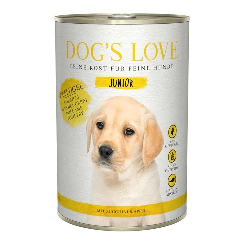 Nassfutter Menü Junior Geflügel mit Zucchini und Apfel