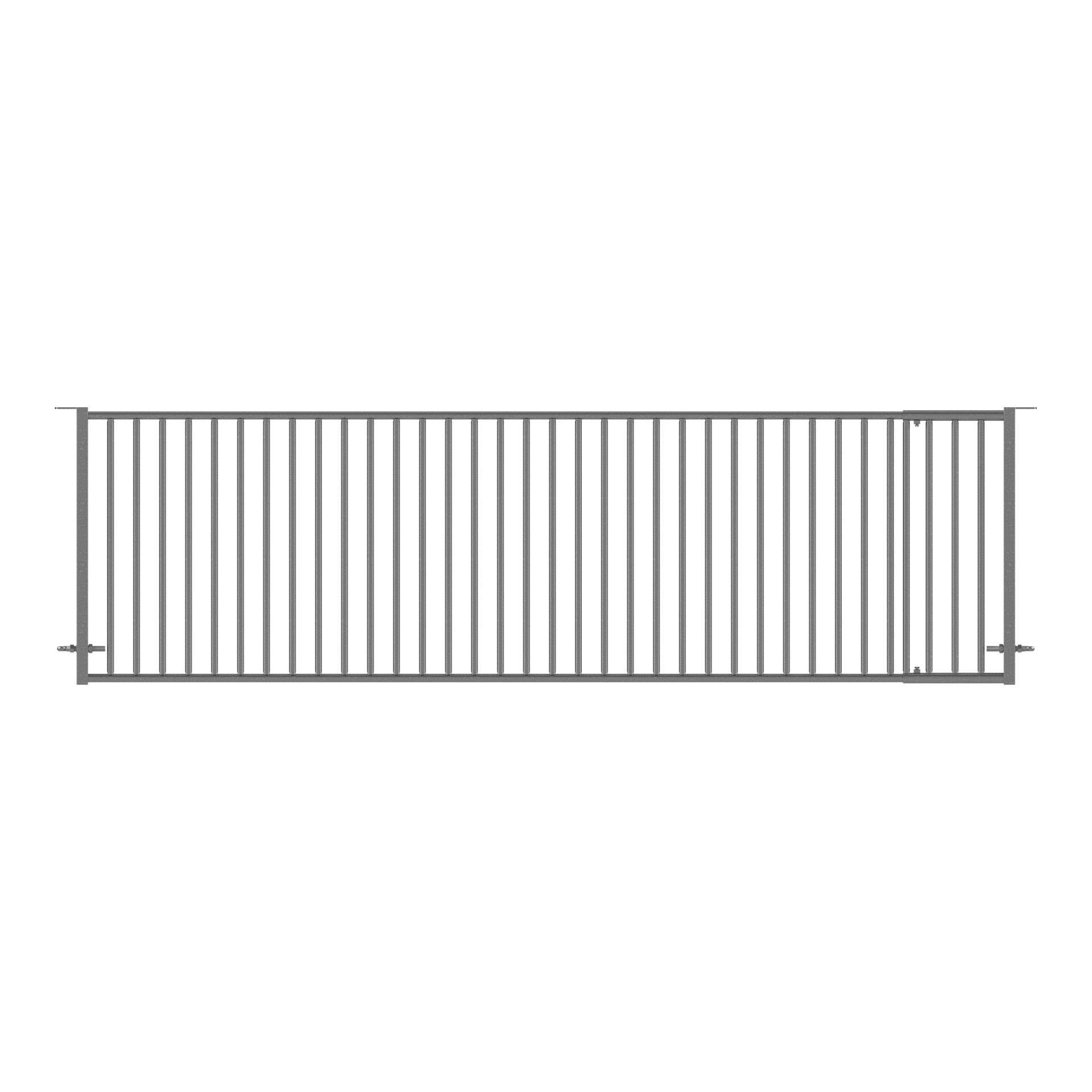 Abtrennung mit vertikalen Gitterstäben