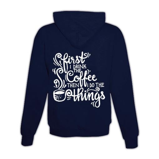 Hoodie mit Zipper Coffee Unisex