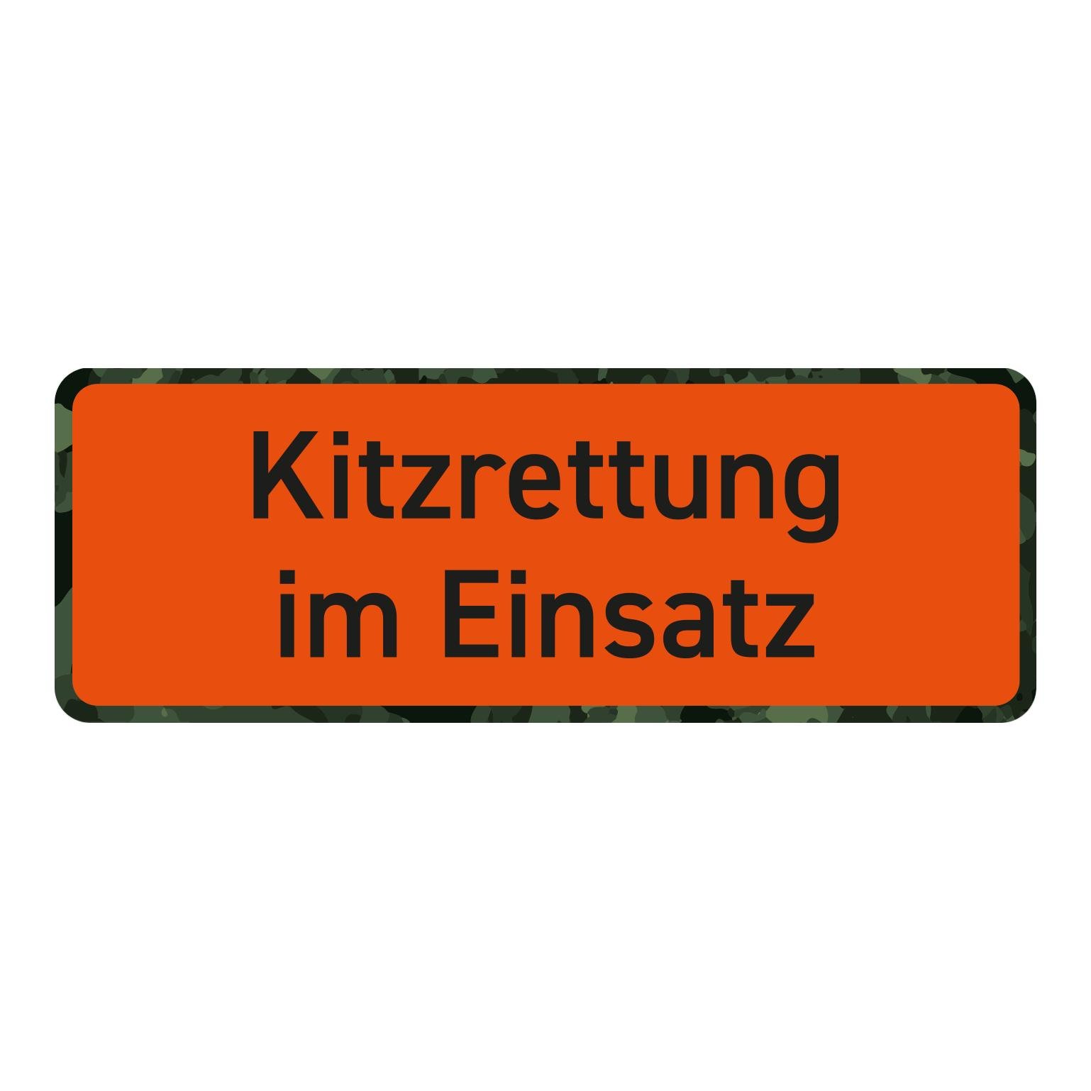 Schild - Kitzrettung im Einsatz
