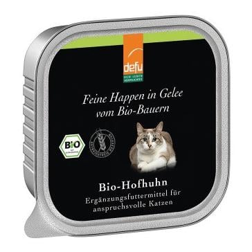 Image of defu Bio-Hofhuhn - Feine Happen in Gelee für die Katze bei Hauptner.ch