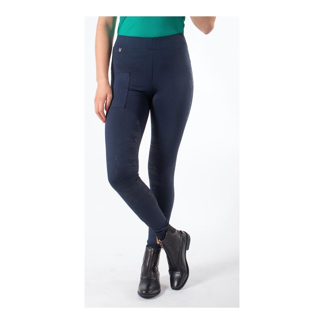 Image of QHP Reitleggings Phylicia Kniegrip Damen - navy bei Hauptner.ch