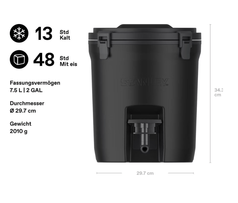 Stanley Fast-Flow Getränkespender 7.5l black 2.0